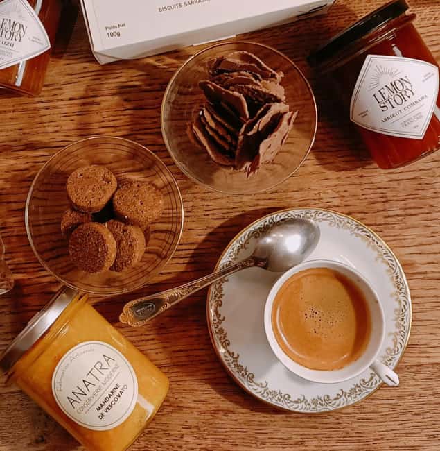 A French "Tea Time" in Paris - Your Tasting Lineup: Flan, Lemon Madeleine, Chocolate Fondant, Brioche and Jam