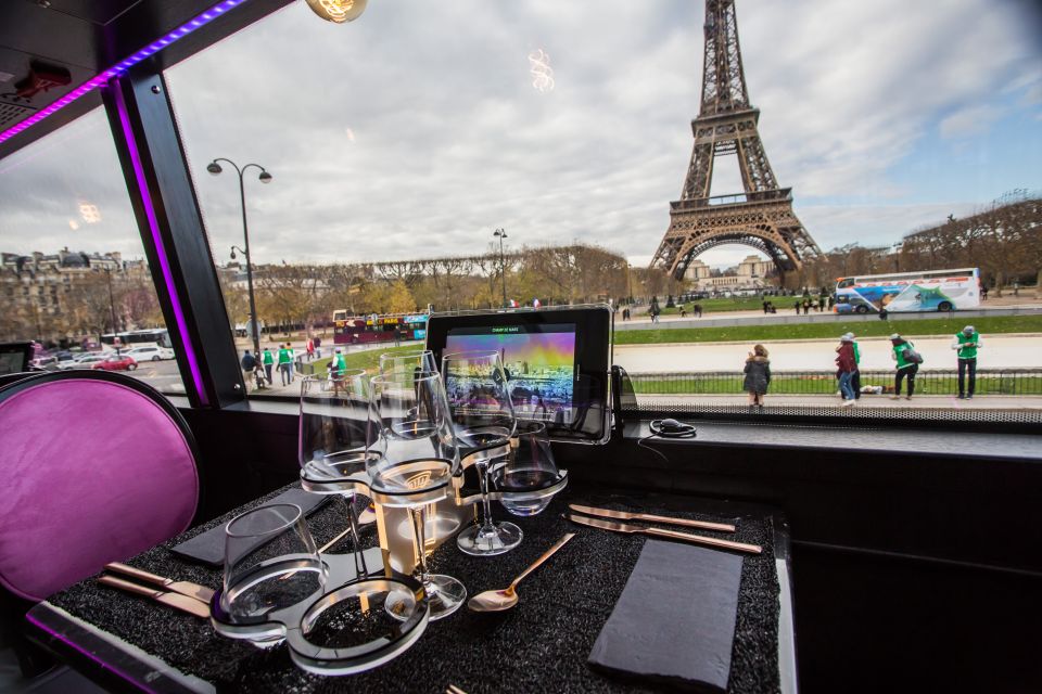 Champs Elysées Bus Toqué Lunch w/ a Glass of Champagne - The 12:30 PM Ride: What Your 1.5 Hours Look Like