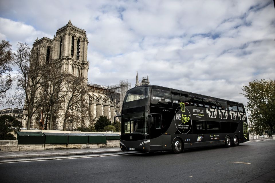 Champs Elysées Bus Toqué Lunch w/ a Glass of Champagne - Bus Toqué Comfort: Glass Roof, Bose Sound, and the 4-Meter View