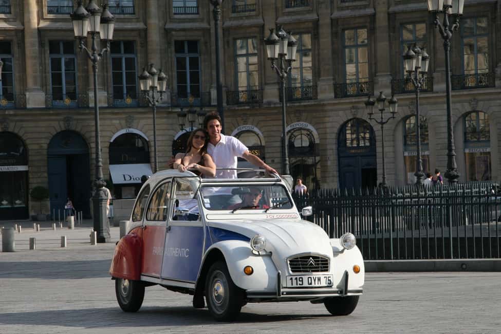 Classic, Romantic Paris: 3-Hour Vintage 2CV Tour - Opéra, Louvre pyramid, and Île de la Cité: grand center highlights