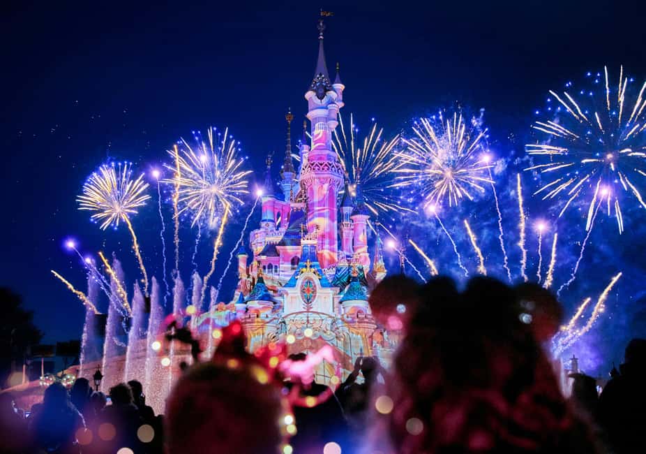 Disneyland® Paris 1-Day Ticket - Night Parade at Sleeping Beauty Castle: Drones, Fireworks, and Timing Wins