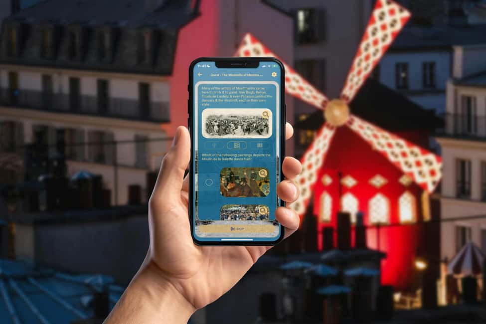 Montmartre Walking Tour with Smartphone App - How the Leplace World app runs the scavenger hunt