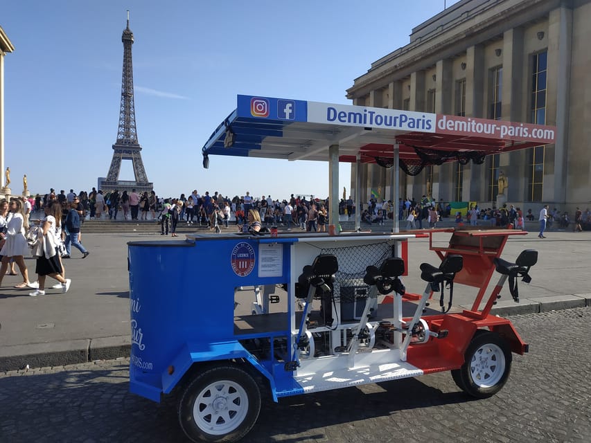 Paris: 1.5-Hour Eiffel Tower Beer Bike Tour - Trocadéro photo stop and the Eiffel Tower view that everyone remembers