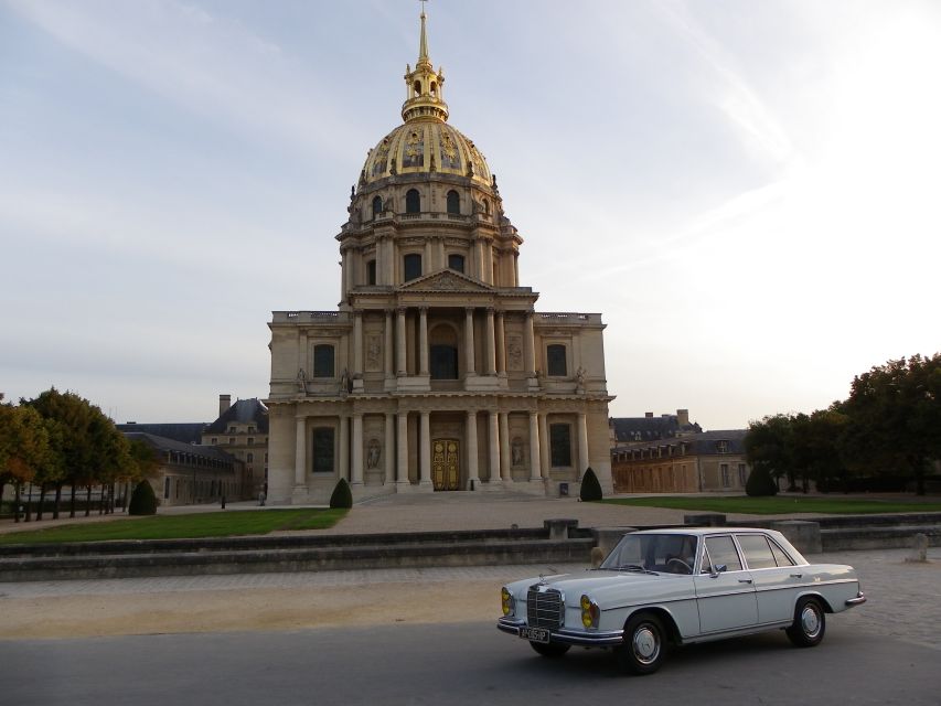 Paris: 2.5-Hour Guided Vintage Car Tour and Wine Tasting - Invalides, Pont Alexandre III, Concorde: classic Paris power-stops
