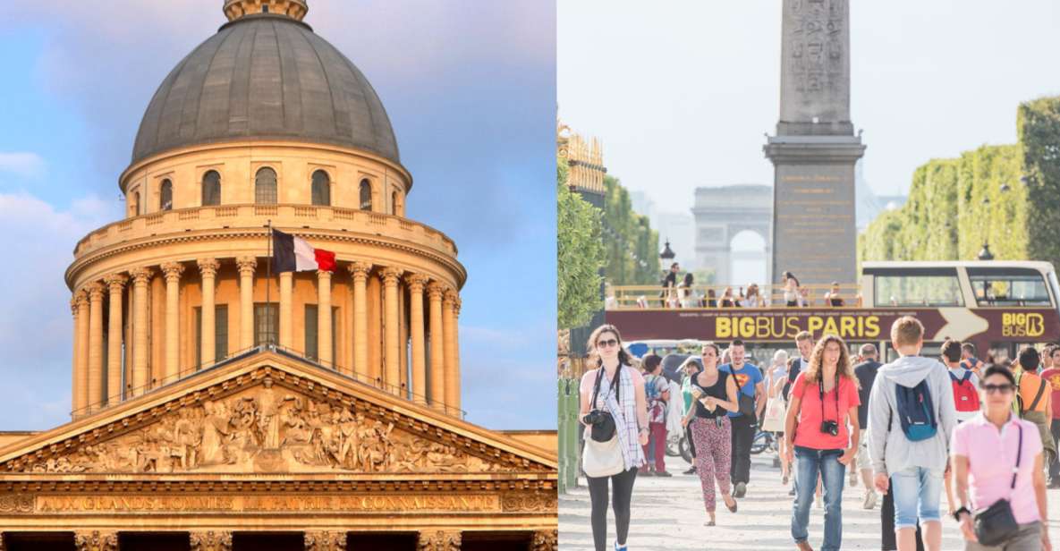 Paris: Big Bus Hop-on Hop-off Tour and Pantheon entrance - Riding Up Top vs Cooling Off Downstairs