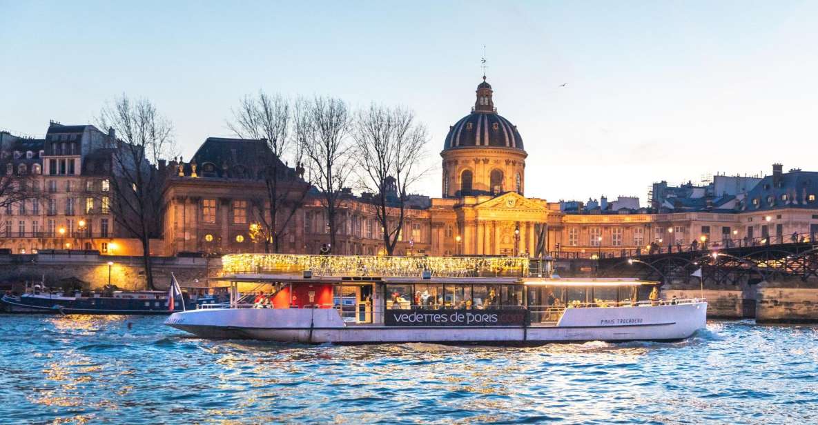 Paris: Evening River Cruise with Music - Where You Meet: Port de Suffren and the Red-White-Blue Flags