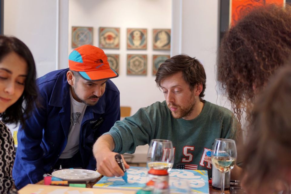 Paris: Graffiti on Canvas Workshop at an Art Studio - The 2-hour flow: brainstorm, techniques, and a finished canvas
