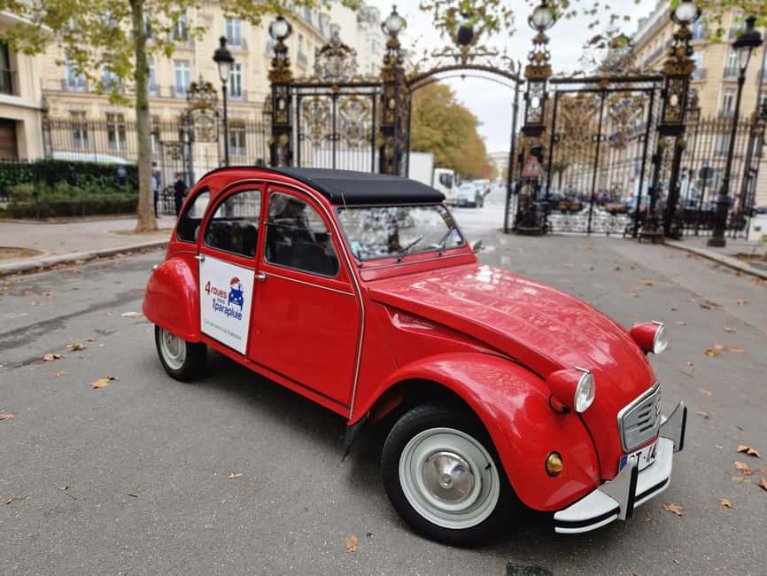 Paris: Private little-known places tour in Citroën 2CV 2h - Pickup across Paris districts 1 to 20 (and the Petit Palais fallback)