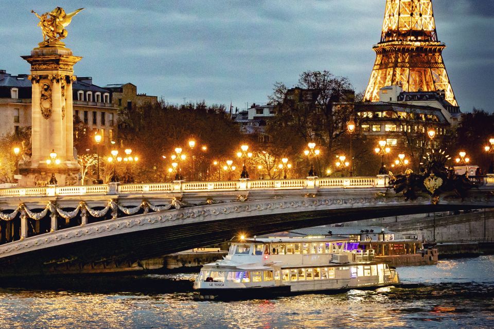 Paris: Seine Dinner Cruise from Eiffel Tower/Liberty Statue - The 2-Hour Route: Eiffel Area Views Through Paris Icons