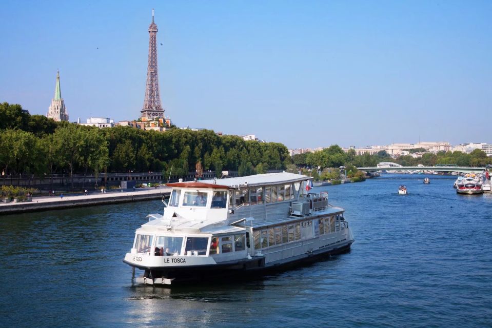 Paris : Seine River Lunch cruise from Eiffel Tower - Tosca Boat Lunch Cruise: The “Sit Back” Way to See Paris